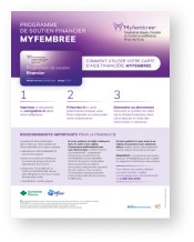 Vignette de la carte d’assistance financière MYFEMBREE