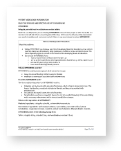 Thumbnail of the MYFEMBREE patient information