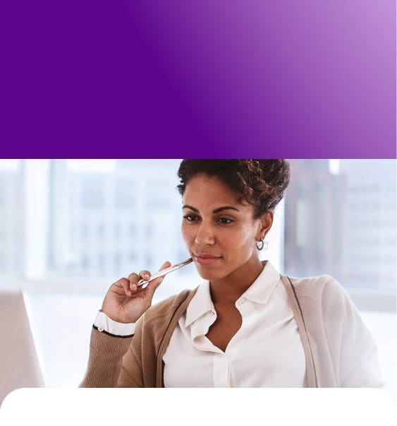 Woman working at computer