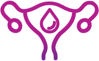 Uterus with blood droplet